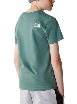 T-Shirt The North Face Teen Cupola Verde Bambino