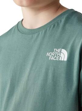 T-Shirt The North Face Teen Cupola Verde Bambino