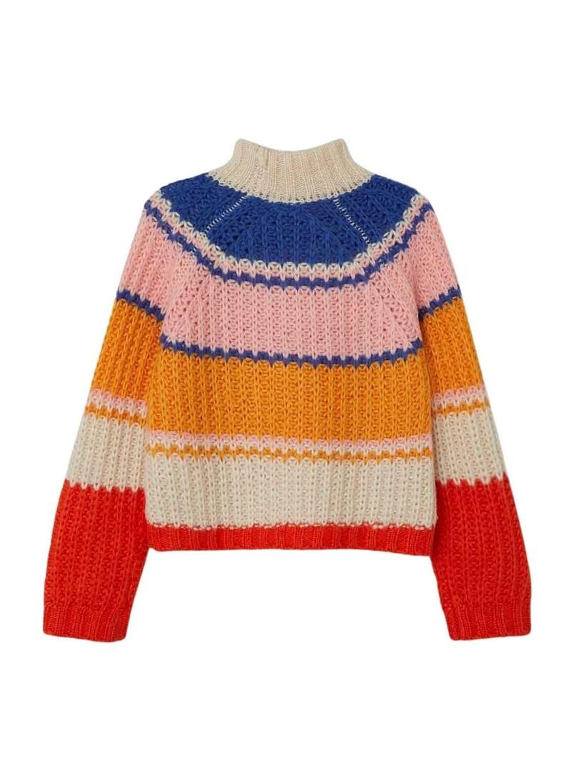 Pullover Name It Nome Strisce Multi per Bambina