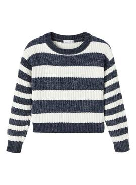 Pullover Name It Nijanna Strisce Blu Blu Navy Bambina