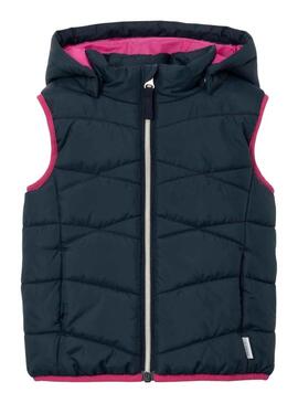 Gilet Name It Memphis Blu Navy per Bambina