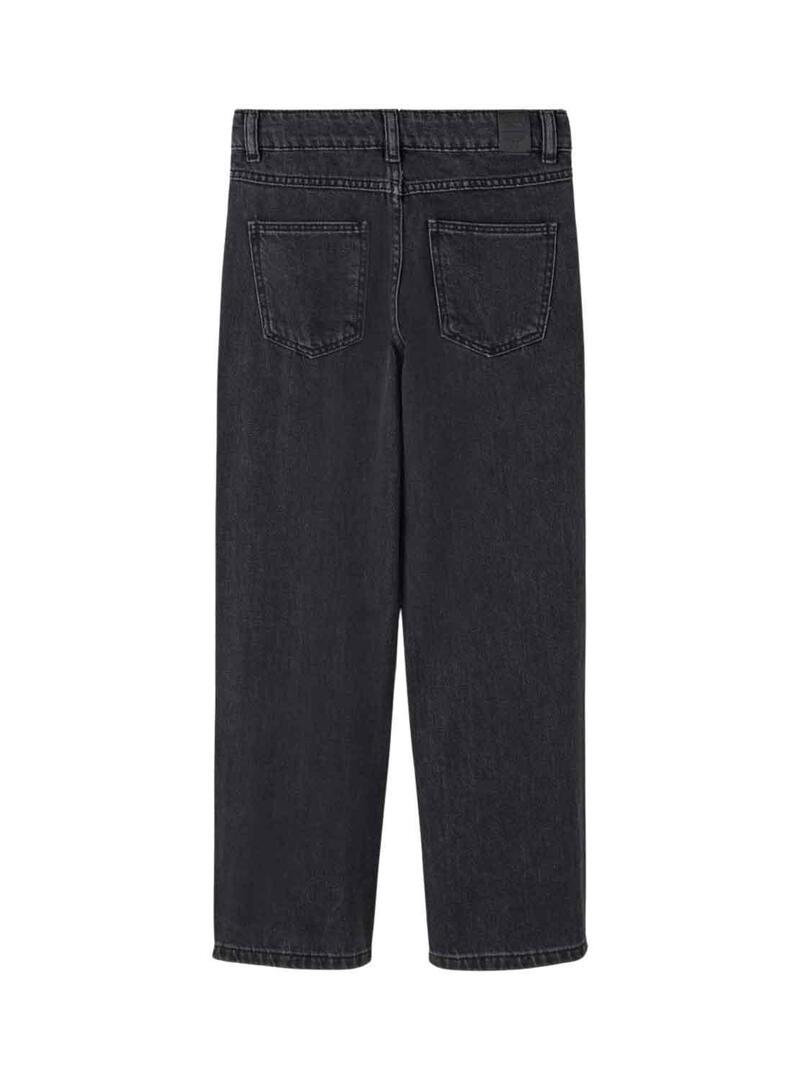 Pantaloni Name It Rosa Straight Jeans Nero Bambina