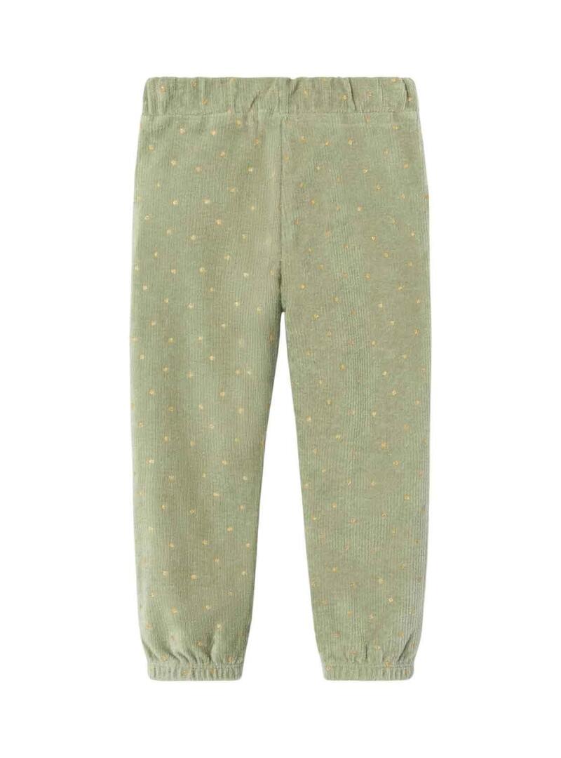 Pantaloni Name It Nelly Verde per Bambina