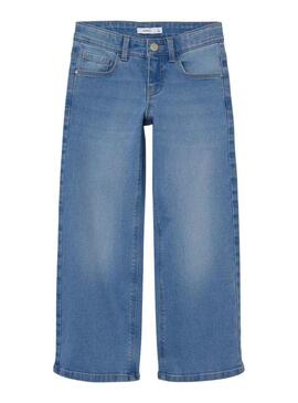 Pantaloni Name It Rosa Wide Jeans Blu per Bambina