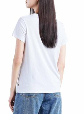 T-Shirt Levis Peanuts Snoopy Chest White Woman