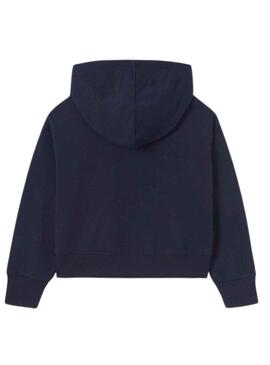 Felpa Mayoral Cappuccio Blu Navy per Bambina