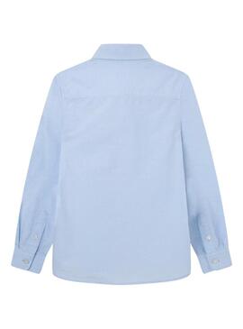 Camicia Pepe Jeans Divoll Oxford Blu per Bambino