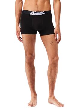 Pack 3 Mutande Lacoste Boxers Nero Uomo