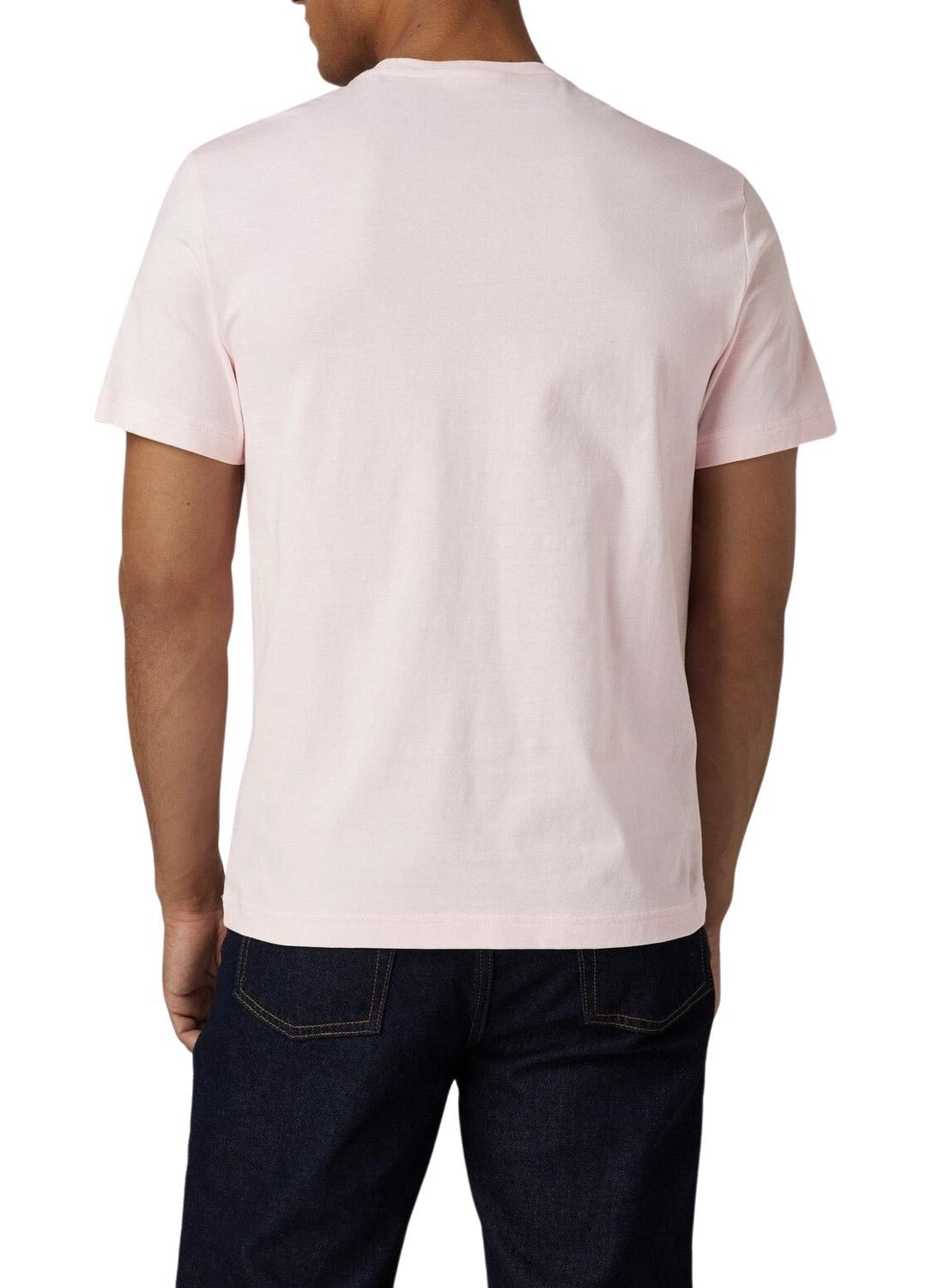 T-Shirt Lacoste Ras Du Cou Rosa per Uomo