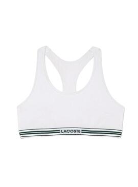 Bralette Lacoste Heritage Bianco per Donna