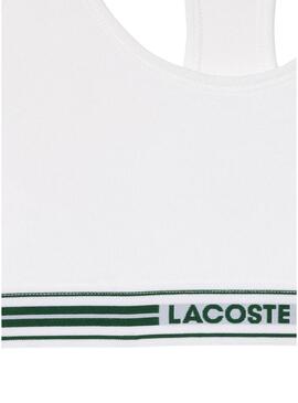 Bralette Lacoste Heritage Bianco per Donna