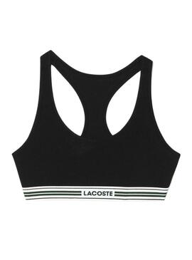 Bralette Lacoste Heritage Nero per Donna