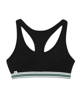 Bralette Lacoste Heritage Nero per Donna