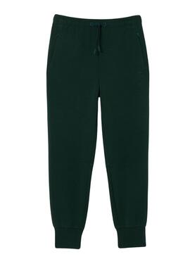Pantaloni Lacoste Jogger Verde per Donna