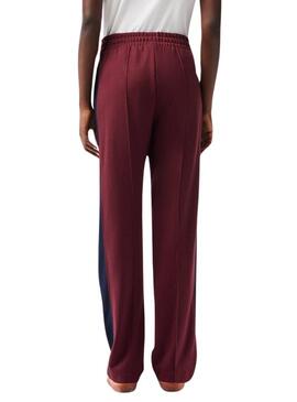 Pantaloni Lacoste Parigi Interlock Bordeaux Donna