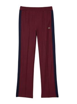 Pantaloni Lacoste Parigi Interlock Bordeaux Donna