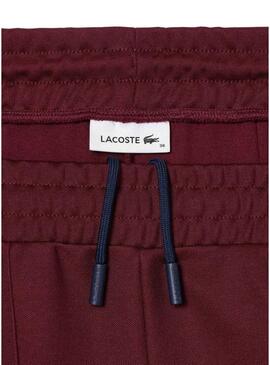 Pantaloni Lacoste Parigi Interlock Bordeaux Donna