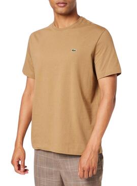 T-Shirt Lacoste Logo Tee Marrone Uomo Donna