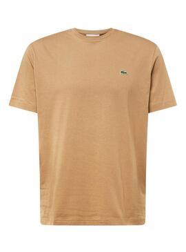 T-Shirt Lacoste Logo Tee Marrone Uomo Donna