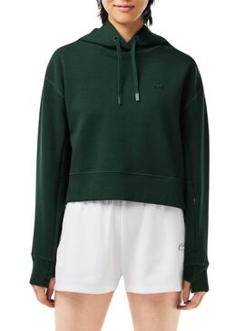 Felpa Lacoste Jogger Verde per Donna