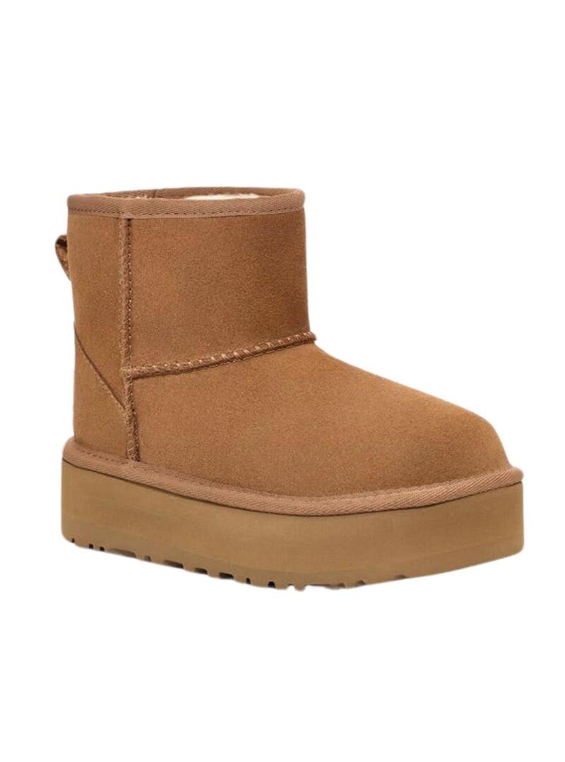 Stivales UGG Classic Mini Platform Marrone per Bambina