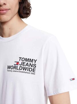 T-Shirt Tommy Jeans Entry Concerto Bianco Uomo