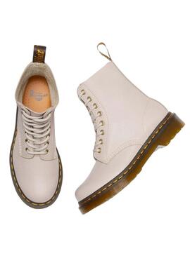 Stivales Dr Martens 1460 Pascal Vintage Beige Donna