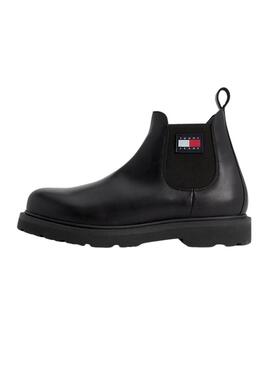 Stivaletto Tommy Jeans Nappa Nero Uomo