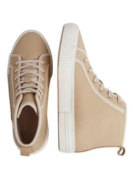 Sneakers Tommy Hilfiger TH Pelle Beige Donna