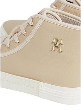 Sneakers Tommy Hilfiger TH Pelle Beige Donna