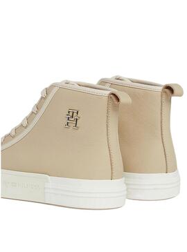 Sneakers Tommy Hilfiger TH Pelle Beige Donna