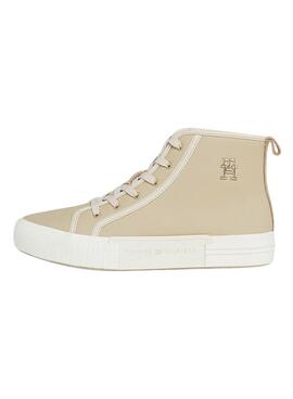 Sneakers Tommy Hilfiger TH Pelle Beige Donna