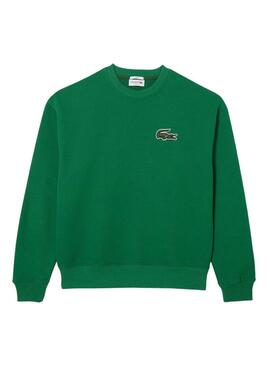 Felpa Lacoste Loose Fit Verde per Uomo Donna