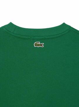 Felpa Lacoste Loose Fit Verde per Uomo Donna