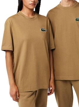 T-Shirt Lacoste Loose Fit Eco Marrone Uomo Donna