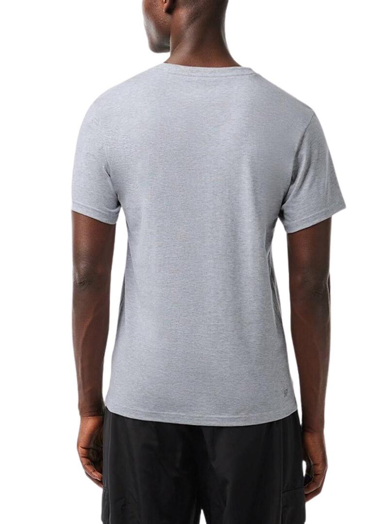 T-Shirt Lacoste Asciugatura rapida Grigio Uomo