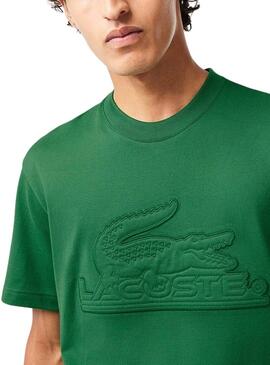 T-Shirt Lacoste Knitted Imbottito Verde Uomo