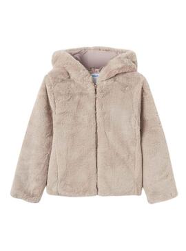 Cappoitto Mayoral Pelliccia Visone Beige per Bambina