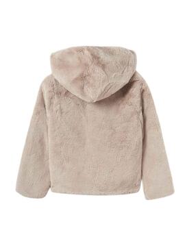 Cappoitto Mayoral Pelliccia Visone Beige per Bambina