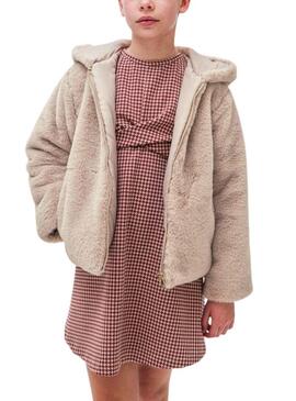Cappoitto Mayoral Pelliccia Visone Beige per Bambina