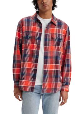 Camicia Levis Jackson Worker Rosso per Uomo