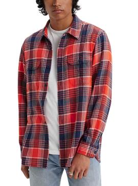 Camicia Levis Jackson Worker Rosso per Uomo