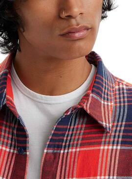 Camicia Levis Jackson Worker Rosso per Uomo