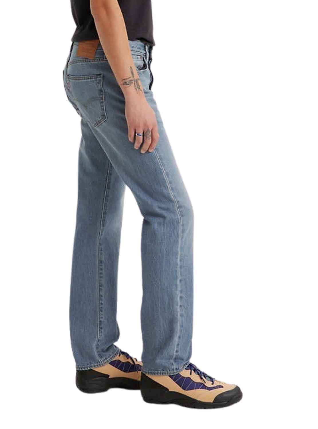 Pantaloni Jeans Levis 501 Original Blu per Homb