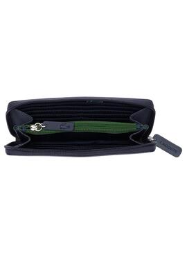 Portafoglio Lacoste Zip Wallet Blu Navy per Donna