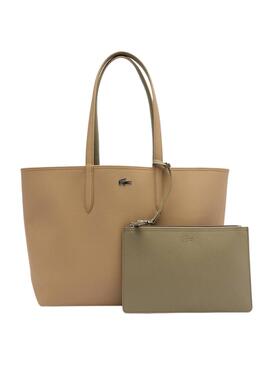 Borsa Lacoste Shopping Bag Reversible Beige Donna