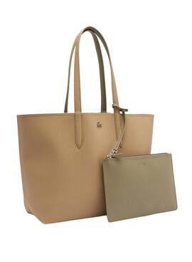 Borsa Lacoste Shopping Bag Reversible Beige Donna