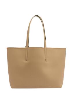 Borsa Lacoste Shopping Bag Reversible Beige Donna