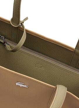 Borsa Lacoste Shopping Bag Reversible Beige Donna