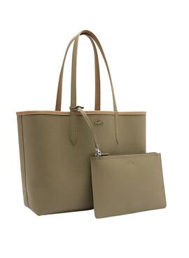 Borsa Lacoste Shopping Bag Reversible Beige Donna